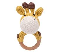 Hochet pour bébé - Jouet de dentition apaisant - Jouet de dentition en peluche tricotée - Jouet au crochet pour tout-petits - Pour nourrissons de 0 à 3 ans