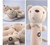Hochet Rond En Coton Pour Bébé, Jouet Confortable, Dessin Animé, Mignon, Animal En Peluche