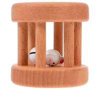 Hochet Roulant En Bois, 1 Pièce, Cadeau Pour Bébé, Éducation Précoce