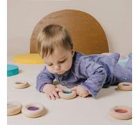 Hochet sensoriel Calm Donut bleue