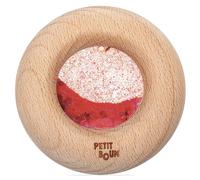 PETIT BOUM Hochet sensoriel Donut Calme Rouge - 7 x 7 x 2 cm