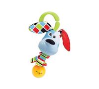 hochet Shake Me Rattle Dog 16 cm en peluche bleu clair