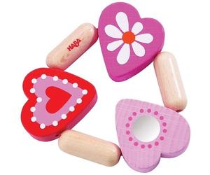 Hochet Souple HABA® Coeur Rose - Hochets en bois