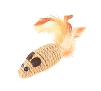 Hochet souris pour chats, jouet portable en corde pour chats | Jouet interactif à plumes pour chat, jouet élastique pour chat, souris couineur pour chat pour l'ennui