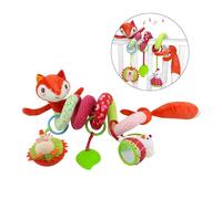 Hochet Spiral Peluche Jouet d'éveil Multicolore pour Berceau Poussette - Jouet éducatif Animal, Renard