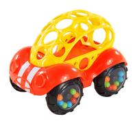 Bright Starts – Jouet Oball, hochet et roulette, facile à saisir, sans BPA, 3 mois+, rouge/jaune