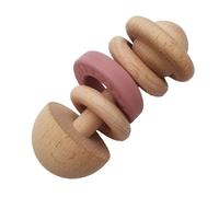Hochets bébé en bois & silicone rose Summerville Organic® - éveil pre