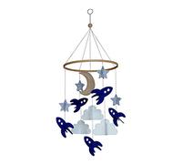 Hochets De Berceau Mobiles Faits À La Main Pour Bébé, Jouets De Décoration De Chambre D'Enfants, Étoiles, Nuages, Lune, 100% En Feutre