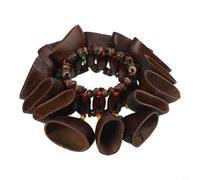 Hochets de cheville africains/bracelet en coquillage de noix Dora/Shakers à percussion faits à la main/clochettes en bois pour la danse/instruments de musique tribale traditionnelle/hochet en coquille