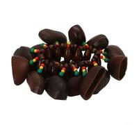 Hochets de cheville africains fabriqués à la main pour ensemble de percussion, coquilles de noix et anneau en bois, 48-78 mm de diamètre, compatible avec les congas et les tambours