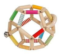 Hochet en bois balle flexible rayée Heimess Multicolore G