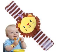 Hochets de poignet pour bébé, hochets de poignet pour animaux | Peluche animaux de dessin animé Jingle Bell jouet,Bracelet éducatif pour bras et main de bébé, hochets amusants, jouets pour bébés âgés