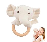 Hochets Doux pour Bébés | Hochet Apaisant à Secouer Manuellement | Peluche Sensorielle de Préhension Fille Garçon Formes Éléphant Ours Lapin Lion