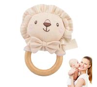 Hochets Doux pour Bébés | Jouet Hochet Peluche Animaux - Peluche Sensorielle de Préhension Fille Garçon Formes Éléphant Ours Lapin Lion