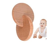 Hochets en Bois Jouets À Double Disque - 0-3 Ans - Jouets en Hêtre Naturel pour Bébé Saisir Les Dents Développement Sensoriel du Cerveau Cadeau Naissance Nouveau-né pour Garçons Filles