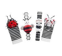 Hochets pour les Poignets du Bébé | Jouet Doux Et Amusant - Set de Hochet de Pied et Bracelet,pour la Stimulation, le Jeu de Noël, le Sommeil, la Maison et le Voyage