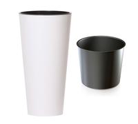 TUBUS SLIM 8L. pot, dimensions (mm) 200x200x381, couleur blanc