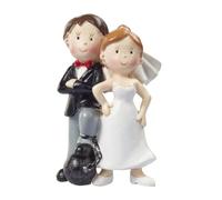 Hochzeit Dekoration Figurine de mariés entravés d'un boulet pour la décoration de tables/gâteaux