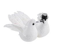 Hochzeitstaubenpaar 11 cm avec clip, 1 paire par boîte