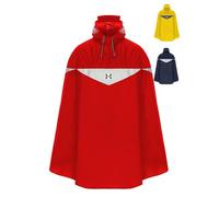 HOCK Super Praktiko Poncho à vélo, 30% réduit, Pour les petits manques optiques *, rouge/argent, L bis 165cm Körpergröße
