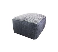 Hocker Deko Marrakesch Grau Coton Main 60cm Vintage Tapis Ottoman Salon