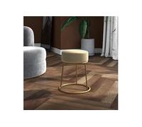 Tabouret Rond Marron Velours Pouf Repose-pied Salon Maison Intérieur vidaXL