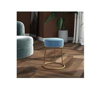 Tabouret Rond Marron Velours Pouf Repose-pied Salon Maison Intérieur vidaXL