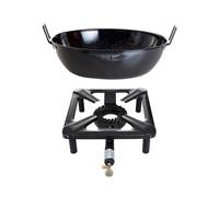 Hockerkocher-Set (Petit) Avec Emaillée Bol Ø 30 CM - Ideal pour Camping De