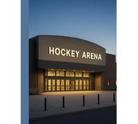 Hockey Arena: / 8.5x11 Inch Notebook/ 1 Opening Page/ 118 Lined Pages/ 1 Large Hockey Rink Diagram/ Glossy Cover/