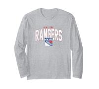 Hockey de la LNH avec Logo Vintage des New York Rangers Manche Longue