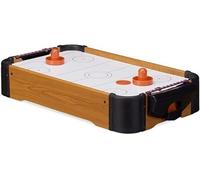 Relaxdays Hockey de table Air Hockey de table Mini Hockey emporter accessoires lxP: 56 x 31 cm, brun