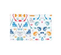Hockey Elements Creative Motif Imprimé Décoration de Chambre Tapisserie Polyester Bannière avec Crochets et Œillets pour Gym et Garage