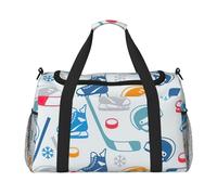 Hockey Elements Creative Motif Imprimé Polyvalence Grand Espace Sac de Voyage Élégant Fonctionnel Sac fourre-tout pour activités de plein air