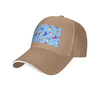 Hockey Elements Creative Motif Imprimé Taille Réglable Sandwich Baseball Cap Respirant Unisexe Casual Hat Usage Quotidien Sport, naturel, Taille unique