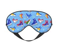 Hockey Elements Creative Pattern Print Soft Eye Mask/Sleep Eye Mask/Blackout Eye Mask, Convient pour Voyage/Bureau/Yoga/Sieste