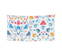 Hockey Elements Creative Pattern Printing Holloween Festive Banner Decorations, Sign For Celebrations, Easy to Hang With Ropes, 1 Pack