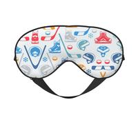 Hockey Elements Masque de sommeil et masque pour les yeux en satin à motifs créatifs | Masques de sommeil profond pour homme et femme | Masque de sommeil doux pour nourrir la peau