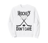 Hockey Hair Don't Care Funny Season Player Filles Garçons Sweatshirt