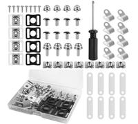 Hockey Helmet Screws Kit - Aluminum Alloy Stainless Steel 10.5cm | 57 Piece Replacement Hardware Set | Clips Bolts Nuts Fasteners Repair Parts for Football Baseball Hockey Helmet Maintenance