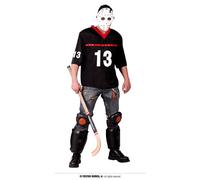 Hockey Horror Mask Halloween costume de hockey sur glace, taille : 48 - 50 (M) couleur : noir