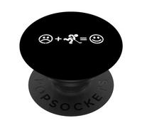 Hockey Makes Happy Funny Ice Hockey Player Team PopSockets PopGrip Adhésif