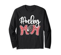 Hockey Mom, Leopard Ice Hockey Mama, Mothers Day Hockey Mom Manche Longue