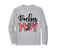 Hockey Mom Leopard Ice Hockey Mama, Mothers Day Hockey Mom Manche Longue