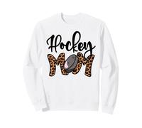 Hockey Mom Leopard Ice Hockey Mama, Mothers Day Hockey Mom Sweatshirt