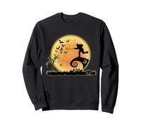 Hockey Player and Moon Silhouette Funny Halloween Costumes Sweatshirt