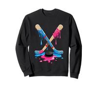 Hockey Sticks Ice Cream Sprinkle Drip Sport Boy Youth Player Sweatshirt