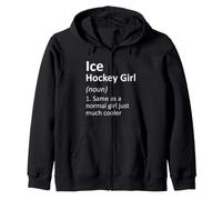 Hockey sur Glace Fille drôle joueuse Sportive Humour Sweat à Capuche