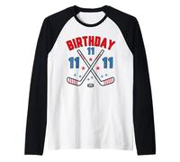 Hockey sur glace onze anniversaire garçon 11ème fête garçon âge 11 ans Manche Raglan