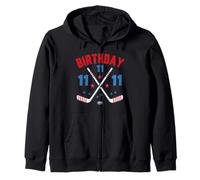 Hockey sur glace onze anniversaire garçon 11ème fête garçon âge 11 ans Sweat à Capuche