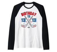 Hockey sur glace pour 13e anniversaire garçon 13 ans Manche Raglan